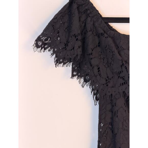 J.Crew Black Lace Off-the-Shoulder Cocktail Dress XXS - Picture 2 of 8